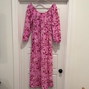 Lilly Pulitzer Pink Floral Maxi Dress